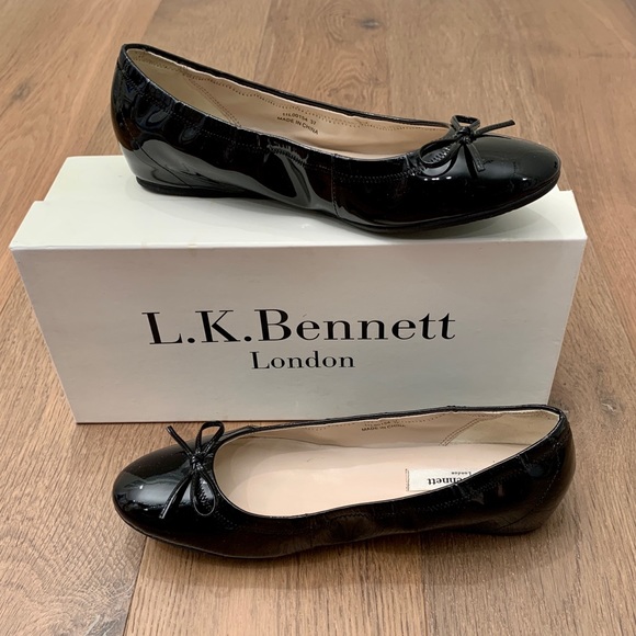 LK Bennett Shoes - L.K. Bennett black patent Suki ballet flats 37